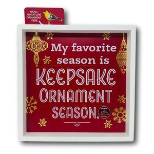 Hallmark My Favorite Season is Keepsake Ornament Season Wood Sign for Mini Orn